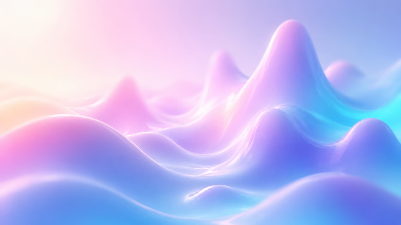 Formas orgânicas em pastel lilás e azul, atmosfera visual da Pears